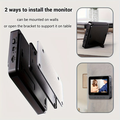 No WiFi Video Doorbell with 4.3" Indoor Monitor 1080P FHD, 120° Wide Angle, 850nm Night Vision, Two-Way Video Intercom