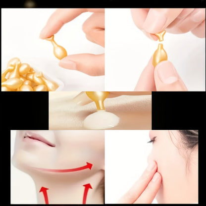 Hyaluronic Acid Collagen Facial Gel Capsules 360pcs (2 Boxes x 180pcs) - Deep Face Neck Serum for Bath Time, Home Spa and Personal Care
