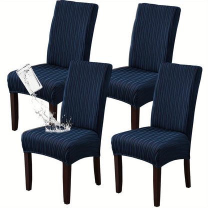 Dining Chair Covers Stretch Slipcovers Set of 4 or 6, Stain Resistant Removable Chair Protector for Home Kitchen Restaurant Wedding
