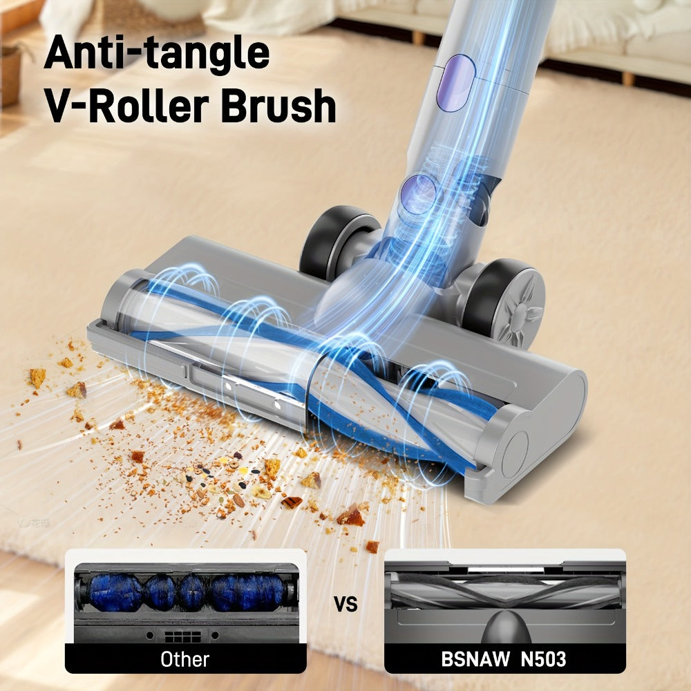 45KPA Cordless Stick Vacuum Cleaner 8-in-1 Rechargeable, Up to 45 Min Runtime Handheld Vacuum for Carpet Pet Hair Hardwood Floor Home
