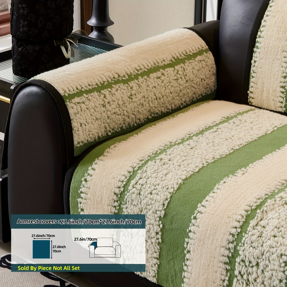 Sofa Cover, Thick Plush Jacquard Couch Pad in Four Colors with Loveseat and Extra-Large Sizes