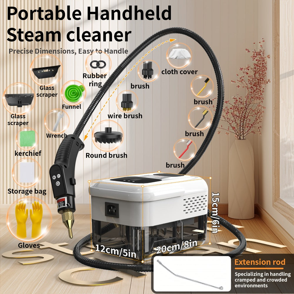 Portable Steam Cleaner High-Temperature High-Pressure Handheld Steamer for Home, Carpet, Tile & Grout Cleaning