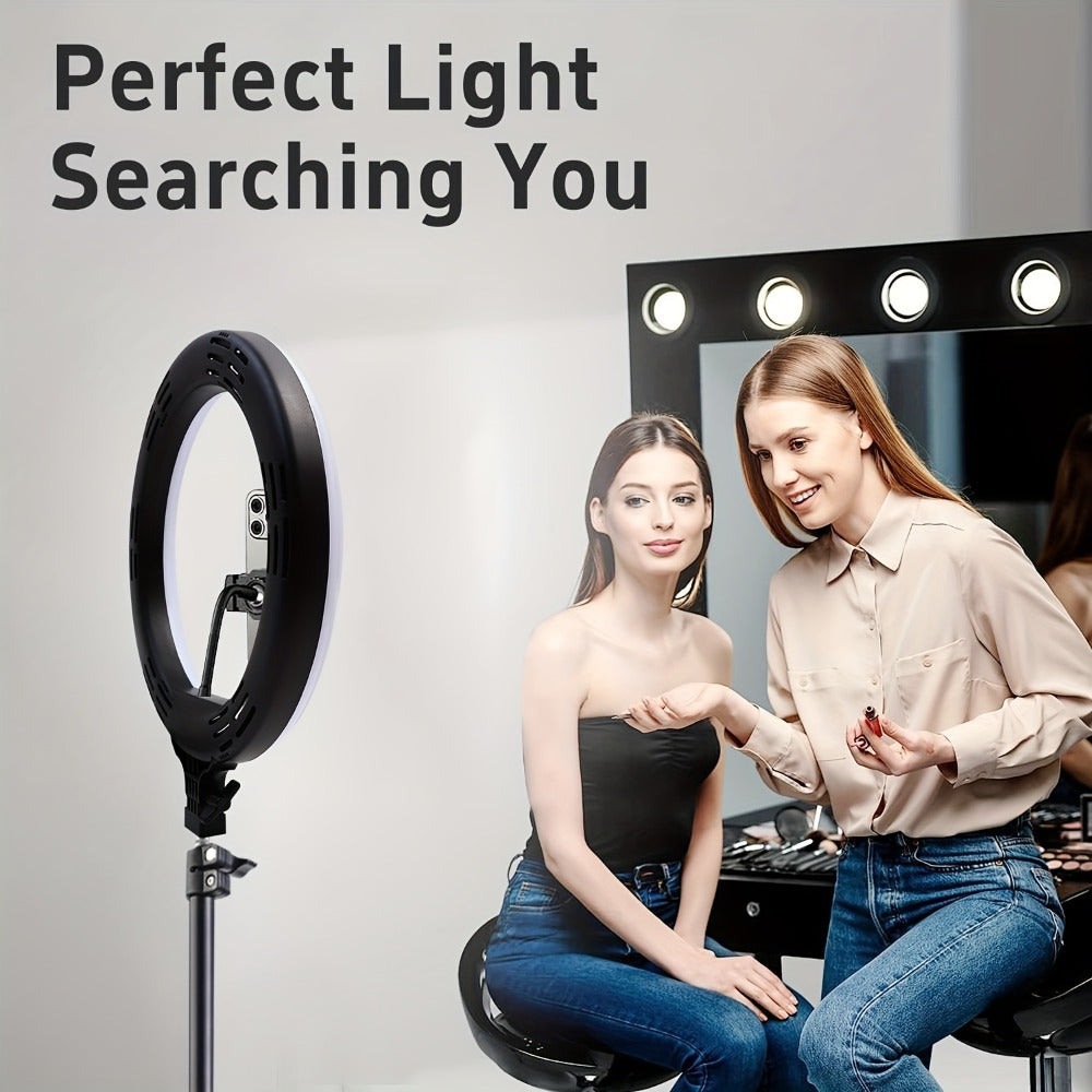 10-Inch Standard or RGB LED Ring Light with 43- or 63-Inch Tripod and Phone Holder Options