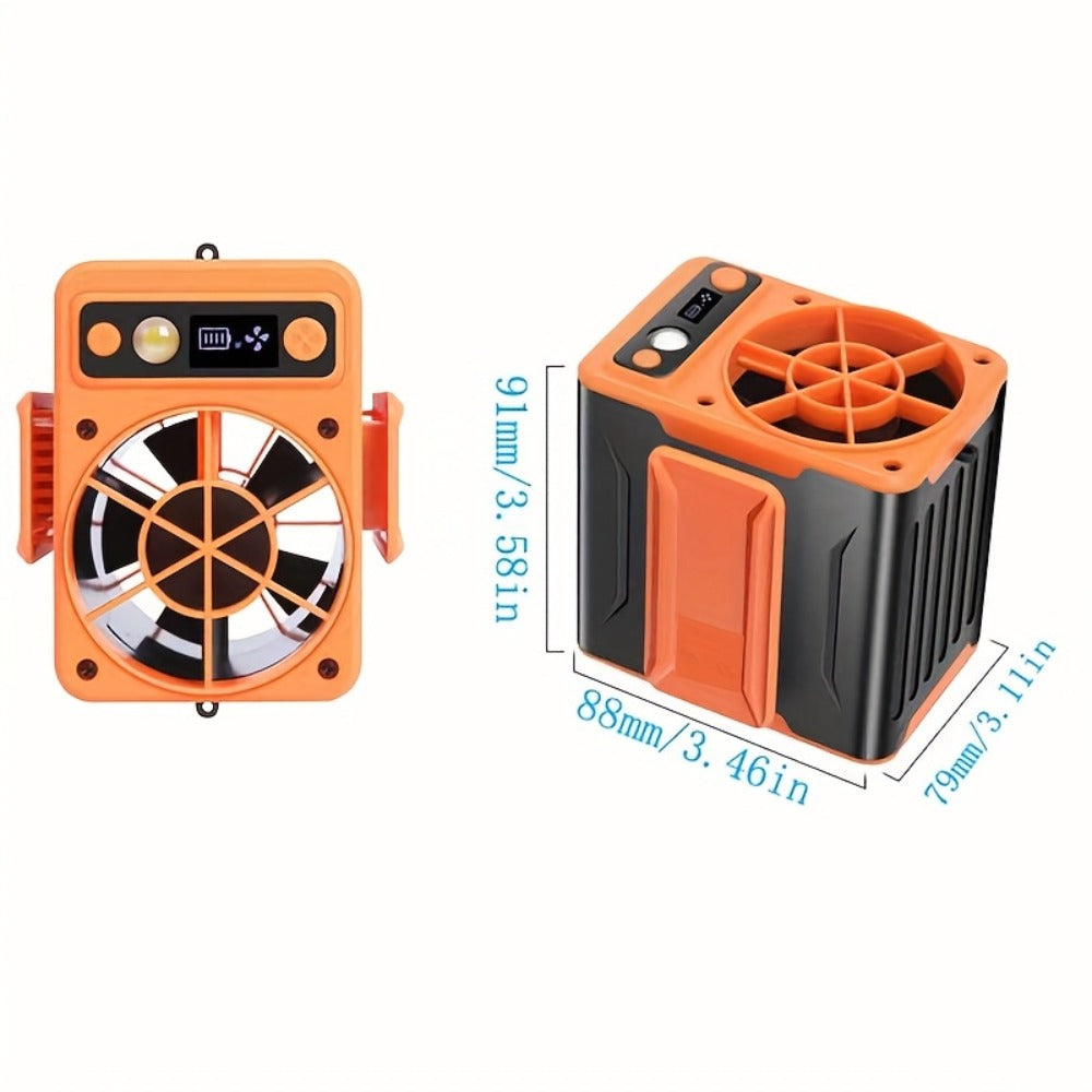 Portable Clip Fan 10000mAh Rechargeable Wearable Belt Fan with 22H Battery Life 4 Speed for Entryways, Bedrooms and Living Spaces