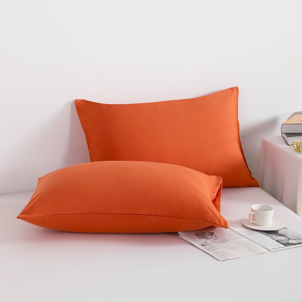 Pillowcases 4 Pack Queen 20x30 – Brushed Microfiber Soft Wrinkle-Free Fade-Resistant Envelope Closure Solid Color 32 Colors