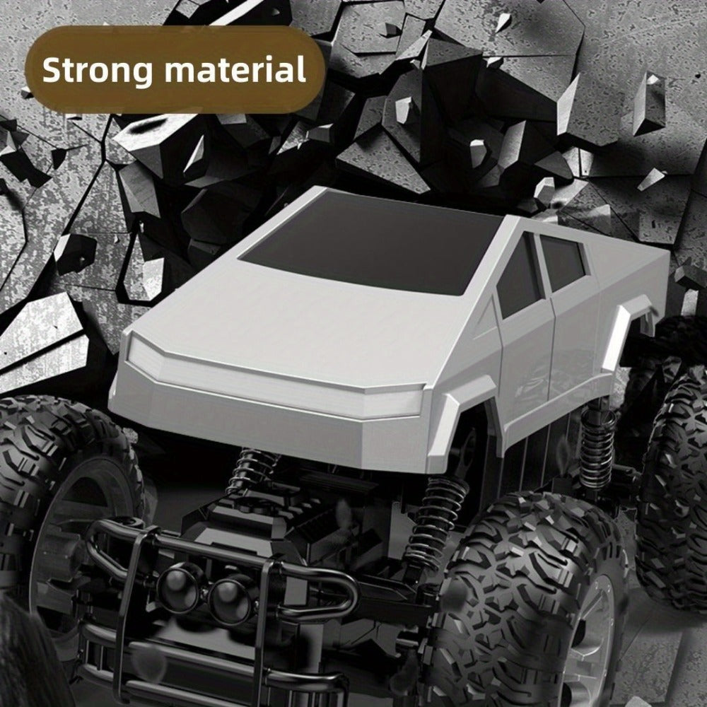 1:16 RC Monster Truck 2.4GHz 4WD Large Wheel Off-Road Pickup with LED Lights 45° Climb, Remote Control Car for Boys Kids