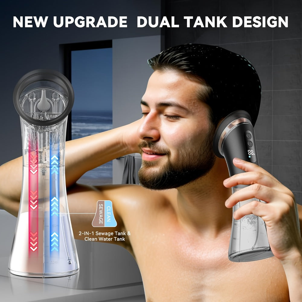 Electric Ear Cleaning System Professional Edition 3-Speed Hydraulic – Visual Waste Tank, Ear Dryer, USB Charging, Dry Dirty Storage