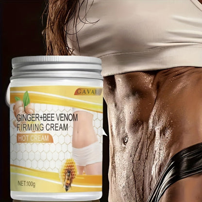 Body Firming Cream for Women – Ginger & Bee Venom Tightening Lotion with Glycerin, Aloe Vera & Vitamin E, Targets Abdomen Arms Legs Waist