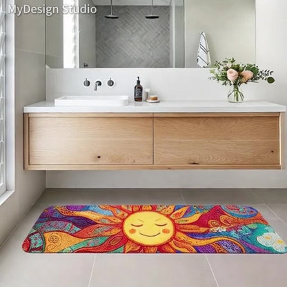 Boho Runner Rug Mandala Polyester Kitchen Hallway Mat Sun Totem Colorful Pattern Living Room Bathroom 5 Designs