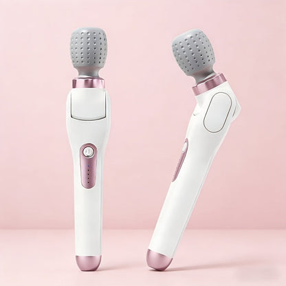 Electric Handheld Massager 180° Foldable Massage Stick, 5-Speed Vibration USB Rechargeable Rotating Head