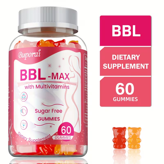 BBL Booty Gummies with Saw Palmetto & Wild Yam for Bath Time, Home Spa and Personal Care, with the Listed Configuration