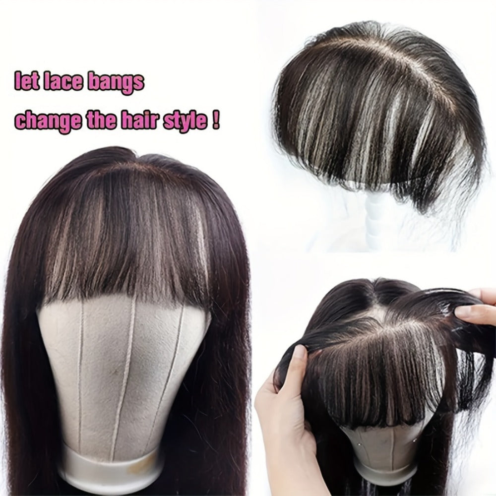 Hair Accessories 6x1 HD Lace Hairline Piece with Six-Inch Human Hair Fringe in Natural Color