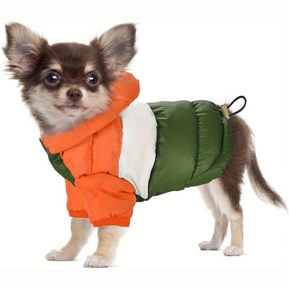 Dog Winter Coat Puffer Jacket Windproof Warm Padded Snow Vest for Small Breeds, Lightweight Outdoor Dog Clothes for Chihuahua Poodle