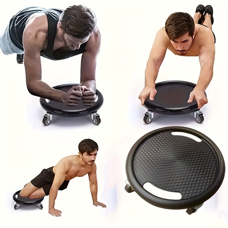 Ab Wheel Roller & Gliding Disc for Core Training – Multifunctional Ab Training Board with Quiet Wheels, Full-Body Cardio Workout Equipment