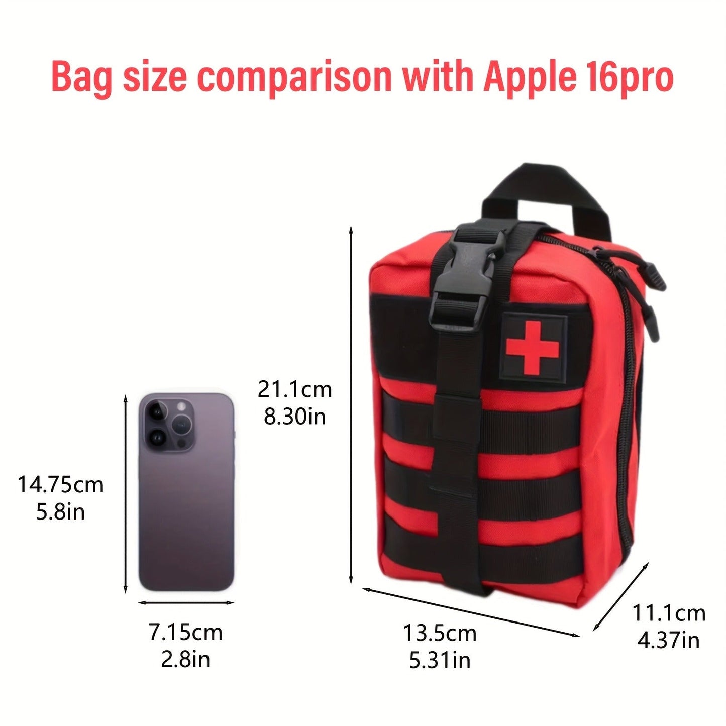 379-Piece First Aid Kit with Multi-Section Organizer Backpack, Internal Holders and Three Case Colors