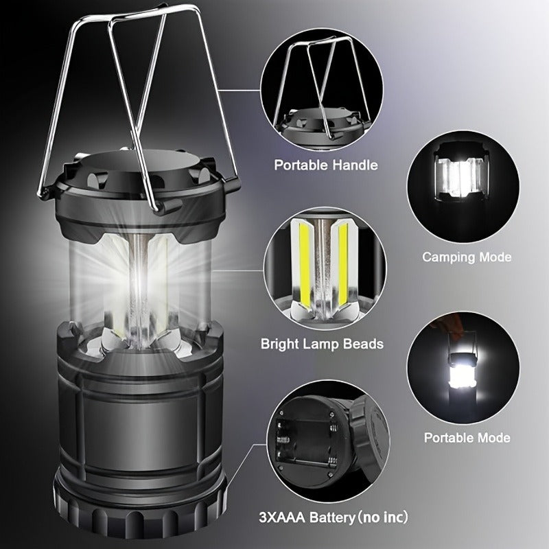 Collapsible Camping Lantern Rechargeable Bulk Set – Foldable USB LED Pendant Light for Camping, Power Outages & Emergency Survival