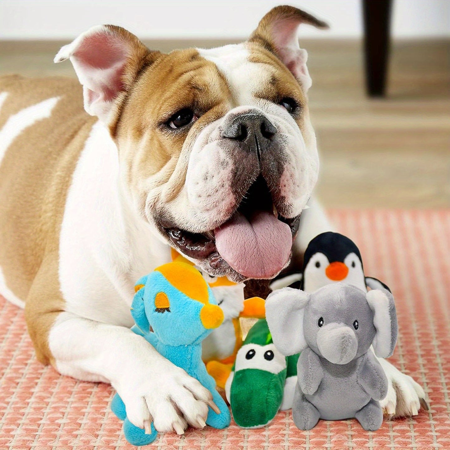 Dog Squeaky Toys 12 Pack Stuffed Animal Plush Puppy Toys with Gift Box – Soft Chew Toys for Small to Medium Dogs