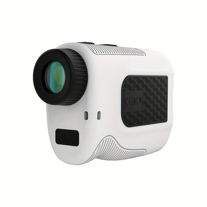 White Golf Laser Rangefinder with 1000-Yard Source Rating, Magnetic Side Panel, Slope Switch and USB-C Charging