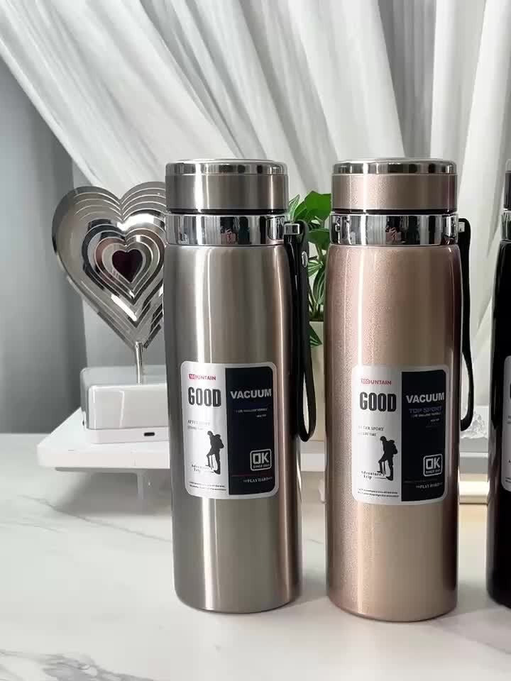 Insulated Water Bottle 1000ml 316 Stainless Steel – Double Wall Vacuum Flask with Leak-Proof Lid, Wide Mouth