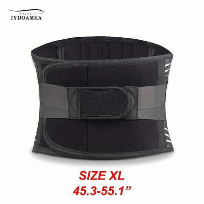 Lumbar Support Belt with 6 Stays & 16-Hole Mesh – Breathable Back Brace for Men Women, Anti-Skid Waist Support for Work