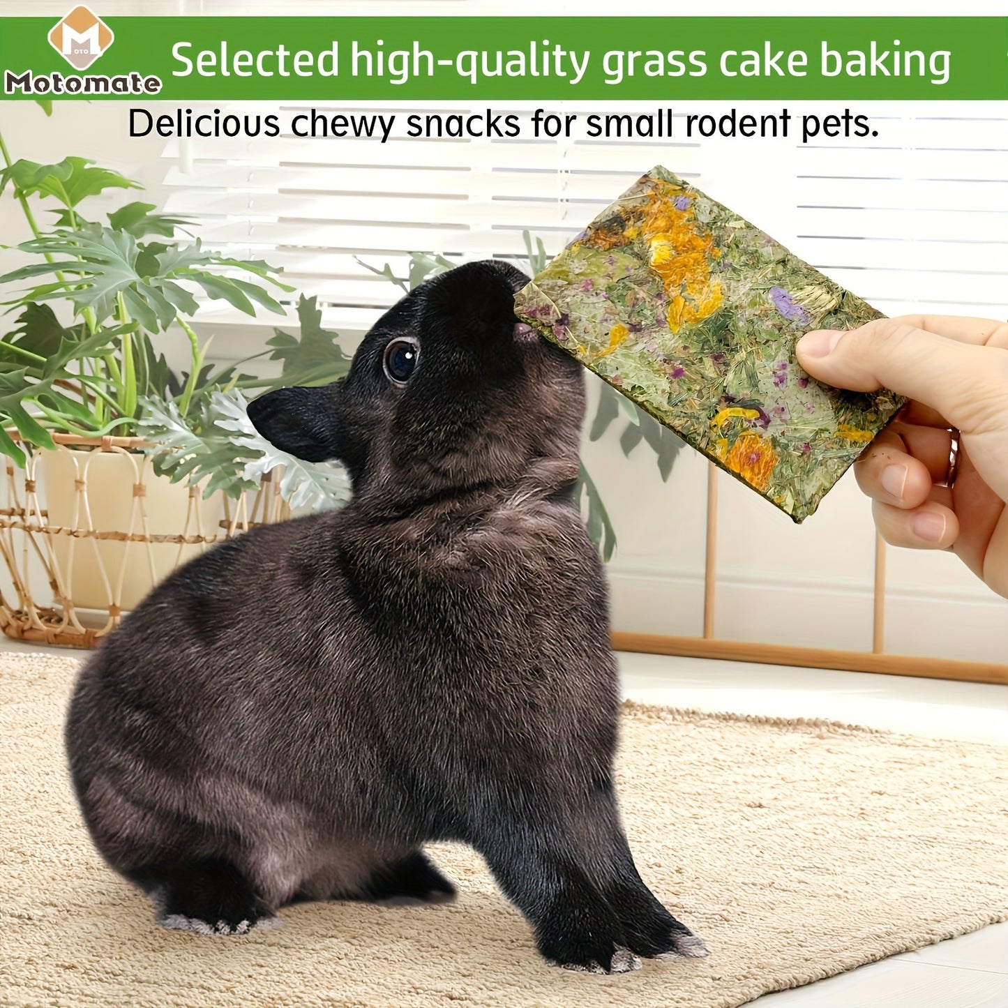 Rabbit Chew Toys for Teeth – 12-Pack Natural Timothy Hay Chips with Herbal Flowers | Bunny Molar Treats & Small Animal Snacks for Guinea