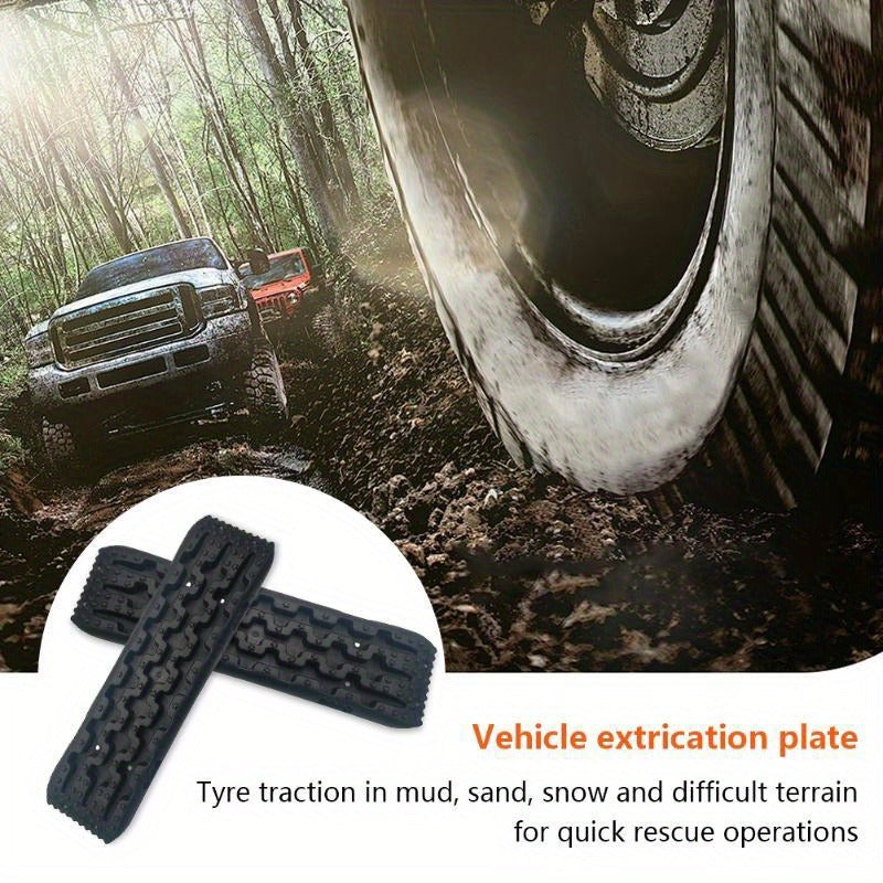 Vehicle Recovery Traction Boards 2-Pack – Heavy-Duty Anti-Slip Off-Road Escape Boards for Snow, Mud & Sand, Reinforced PP Material