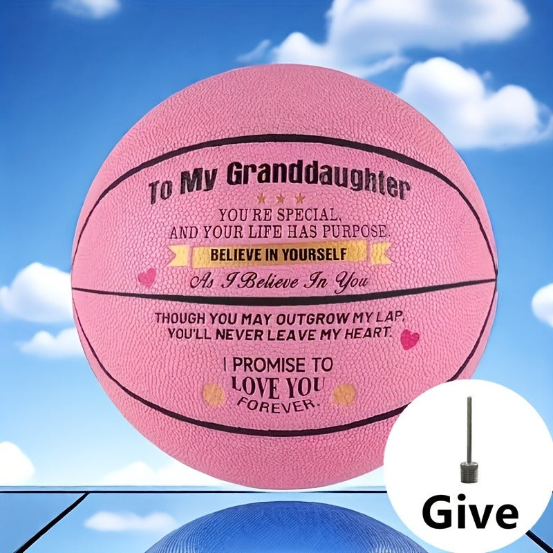 Motivational Basketball Gift for Teenagers, Grandson & Grandchild – International Standard Size, Inspirational Quote Ball