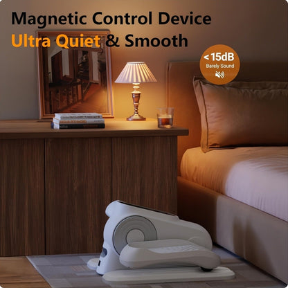 Under Desk Elliptical Machine – 12-Speed Electric Seated Leg Exerciser, Quiet & Portable Foot Pedal Trainer with Remote