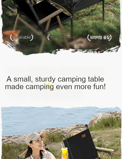 Foldable Roll-Up Camping Picnic Table with Carry Bag | Portable Outdoor Table for Camping Beach Backyard BBQ Parties Patios | Lightweight