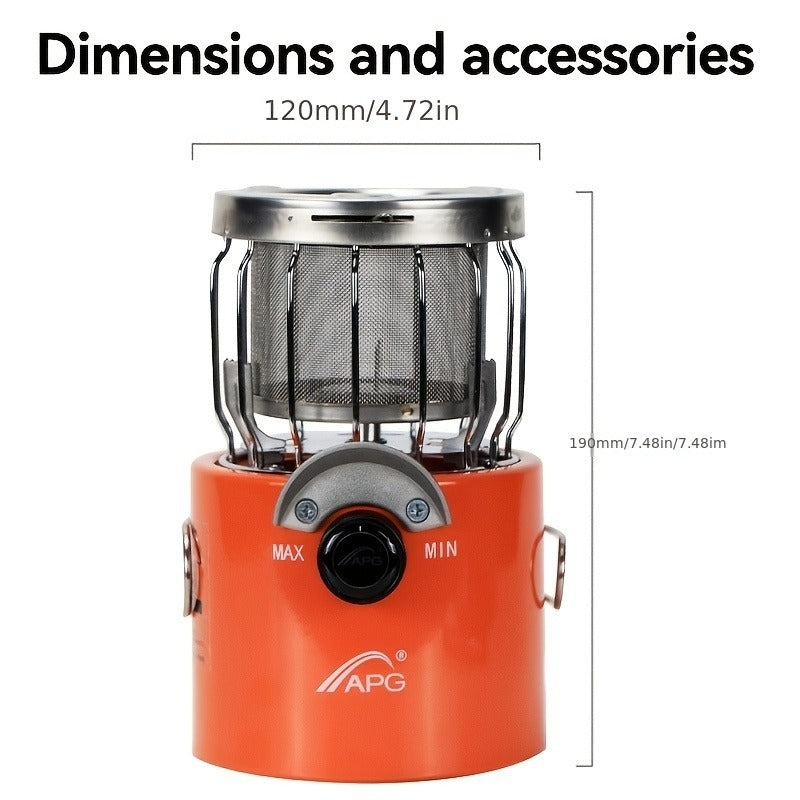 Portable Propane Radiant Heater 9000 BTU – Silent Outdoor Gas Heater with Regulator for Camping, Ice Fishing, Hunting & Emergency Use