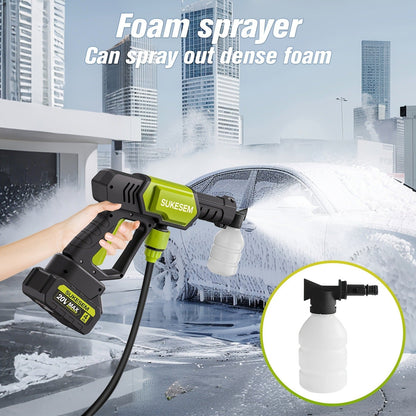 Cordless Pressure Washer Battery Powered Portable Car Wash Gun High Pressure Cleaner for Cars Yards for Garden, Patio and Yard Use