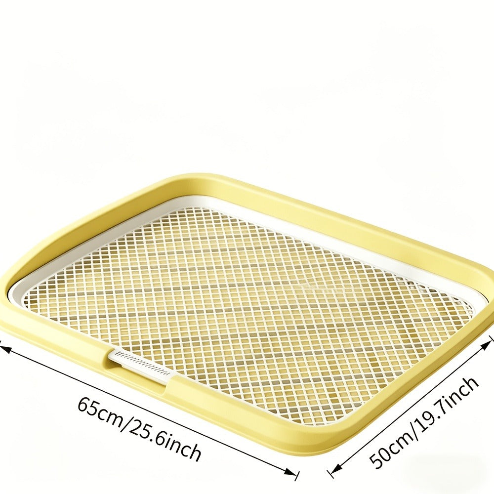 Indoor Dog Potty Tray with Removable Grating – Leak-Proof Puppy Training Toilet, Washable Pee Pad Holder for Apartments
