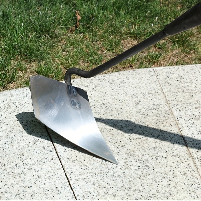 Garden Cultivator Manganese Steel Hand Plough Thickened Triangular Hoe for Plowing, Soil Loosening