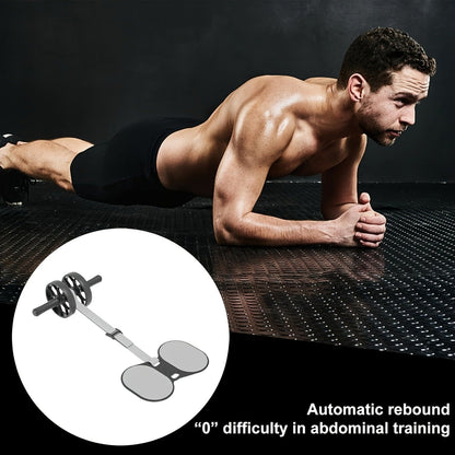 Ab Roller Wheel with Knee Pads & Adjustable Resistance – Automatic Rebound Core Workout Equipment for Home Gym