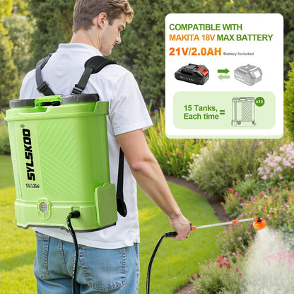 Battery Powered Backpack Sprayer 3.2 Gallon 0-80 PSI Adjustable Electric with the Listed Color, Size or Set Options for Everyday Carry