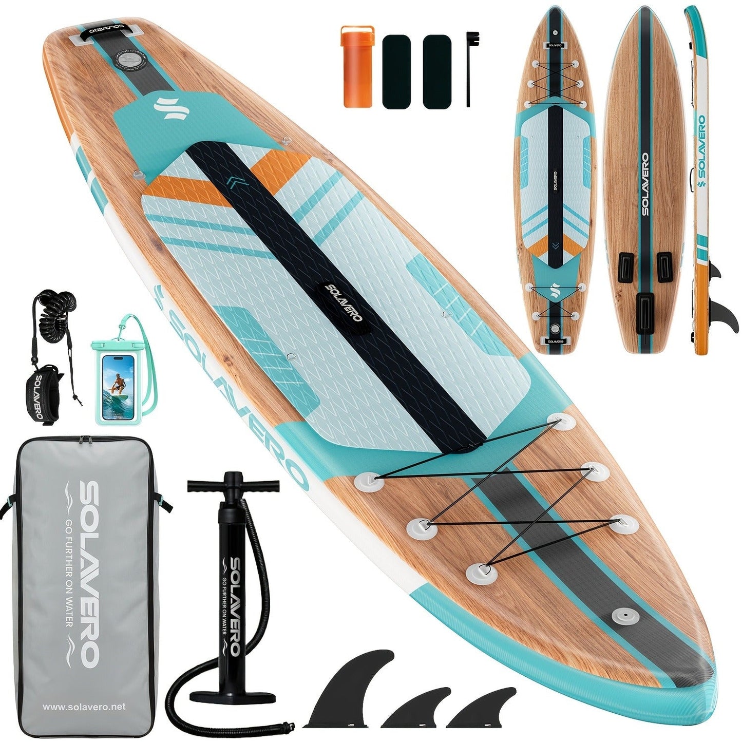 Stand Up Paddle Board Inflatable SUP 10'6" & 11'6" – Non-Slip EVA Deck, 180kg Capacity, All-in-One Accessories Kit with Pump
