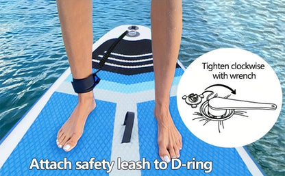 Inflatable Stand Up Paddle Board SUP Yoga Board 124'' x 31'' Wide Stance Non-Slip Deck with Paddle Pump Leash Carry Bag for Teens Adults