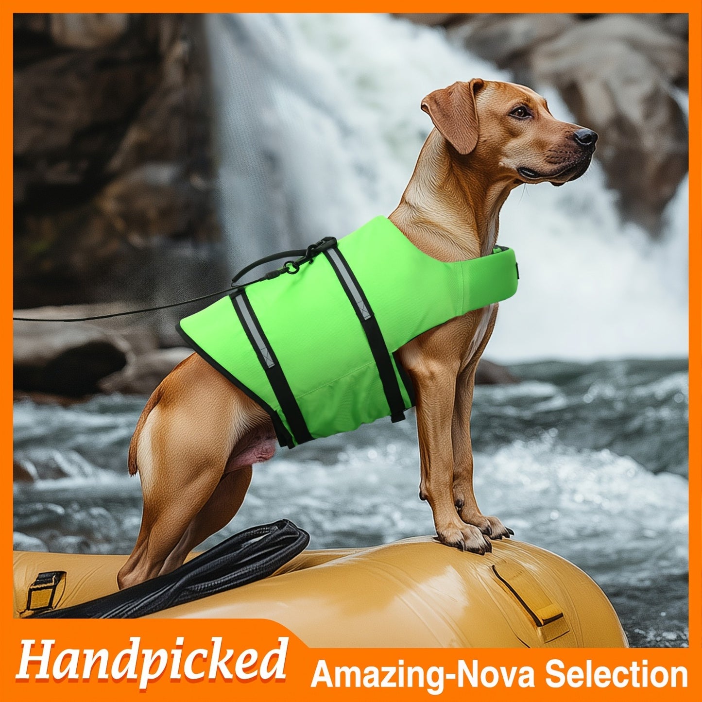 Dog Life Jacket Ripstop Swim Vest with Handle – Buoyancy Flotation Dog Life Vest for Swimming, Boating & Water Safety, Sizes XS to XL