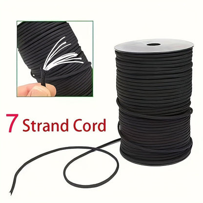 Paracord Tent Rope 7-Core Multi-Purpose Outdoor Rope – 100ft / 164ft / 328ft Camping Guy Line, Tent Tie-Down, Hanging Rope