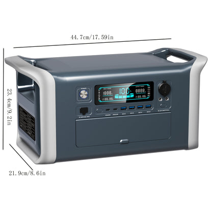 Portable Power Station 1024Wh LiFePO4 Solar Generator - UPS Backup Battery with AC 110V, DC, USB