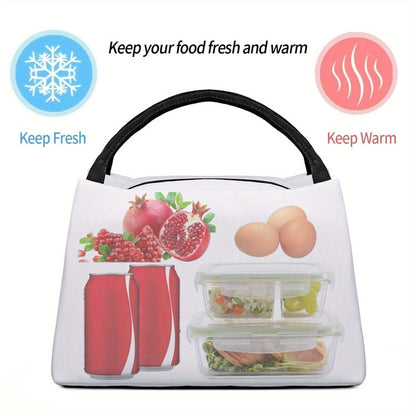 Insulated Lunch Bag with Black Girl Wine Tasting Pattern – Portable Reusable Cooler Bag for Camping, Picnic, Beach, Office & Outdoor Use