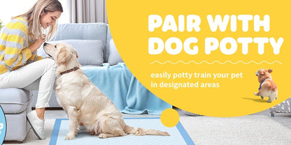 6-Layer Puppy Pads 100 Count – Super Absorbent Leak-Proof Odor Control Dog Pee Pads for Potty Training, Large & XL Size 34"x28" and 22"x22"