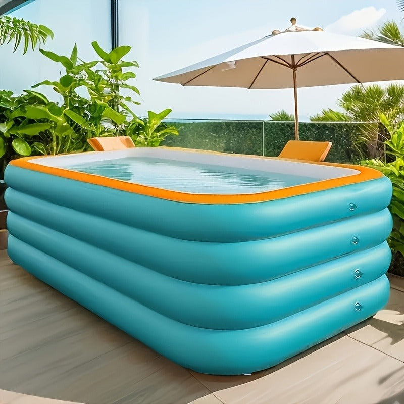 Inflatable Swimming Pool for Family Adults Kids, Large Above Ground Outdoor Backyard Pool for Garden, Patio and Yard Use
