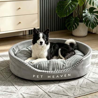 Furry Round Pet Bed for Dogs & Cats – Soft Warm Washable Dog Bed with Anti-Slip Base, Foldable Breathable Plush Cat Bed Mattress
