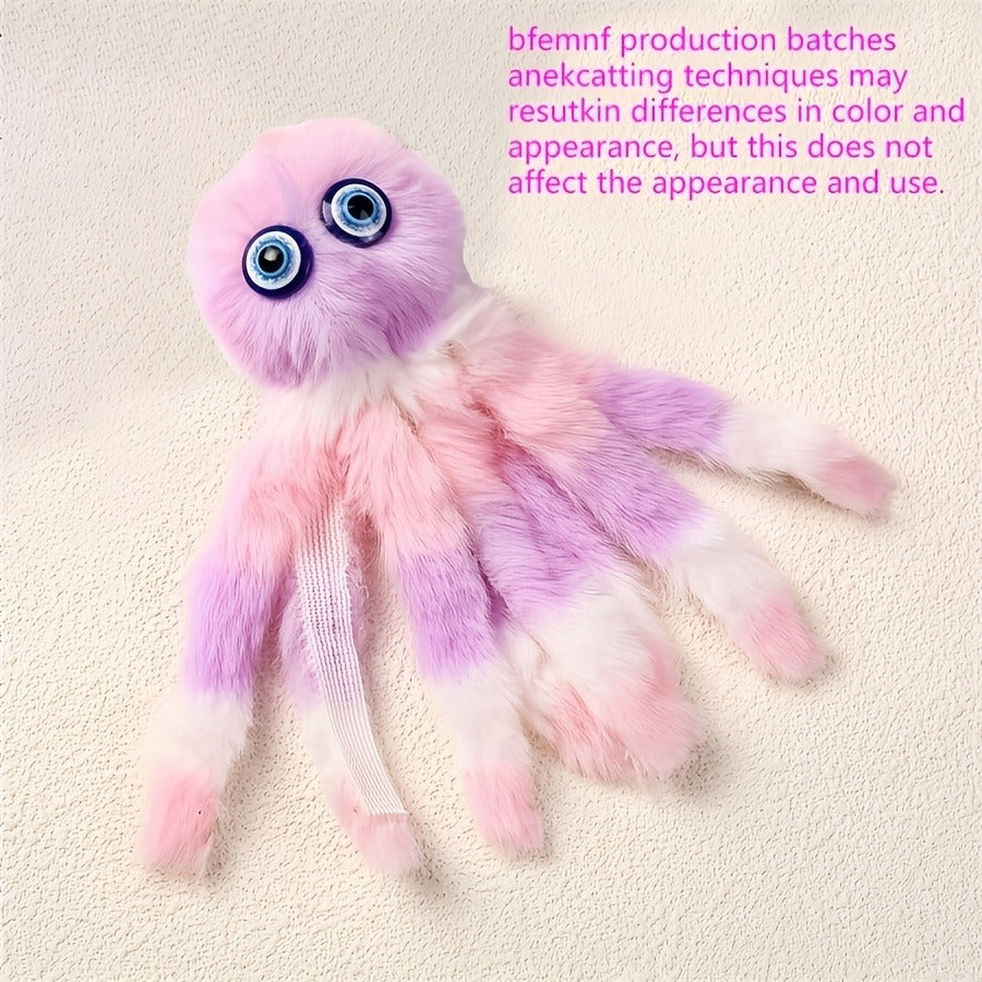 Cat Kick Toy Octopus 5-Pack – Cute Stuffed Chew & Kick Plush Toy for Indoor Cats, Teaser Wand Replacement Heads
