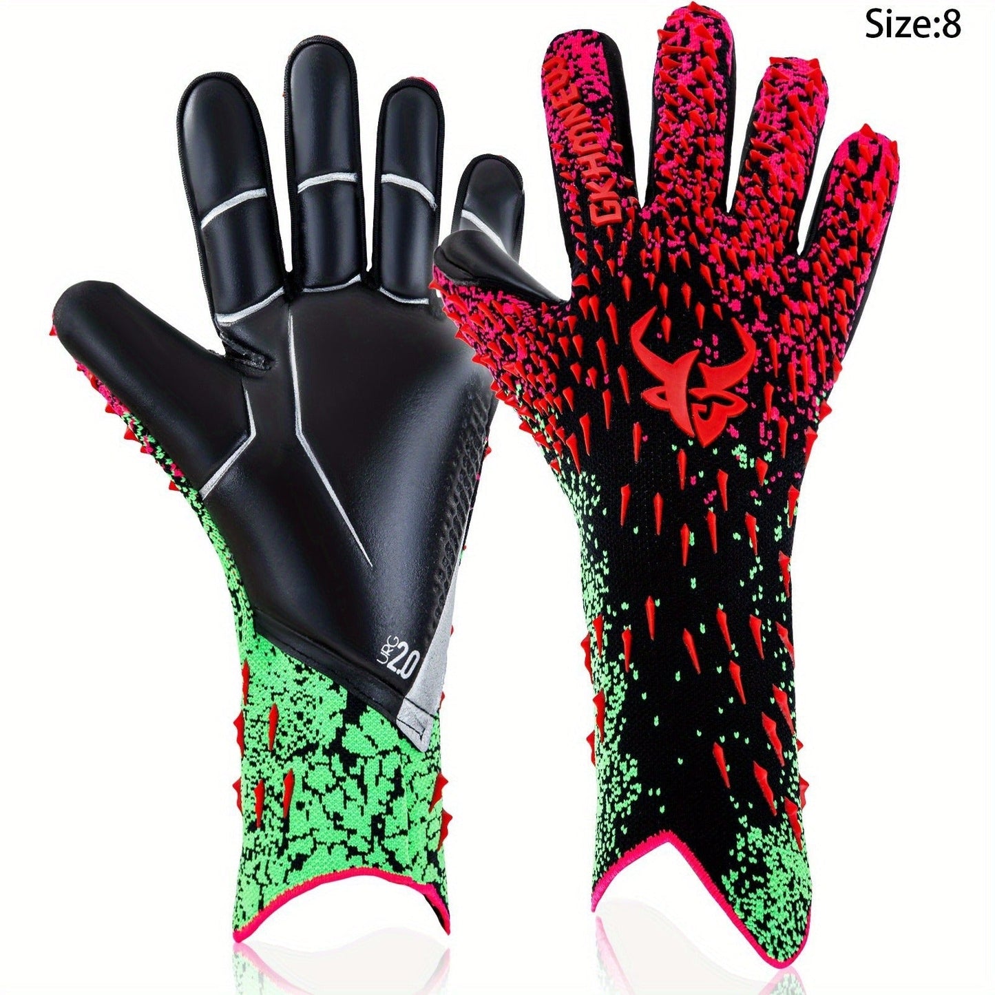 Soccer Goalkeeper Gloves with 4mm Grip Palm – Ventilated Goalie Gloves for Youth & Adults, Flexible Finger Protection, Sizes 6-10