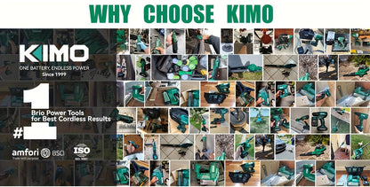 String Trimmer Cordless 2-in-1 Weed Wacker & Lawn Edger with Wheels, KIMO Brushless Motor 20000 RPM