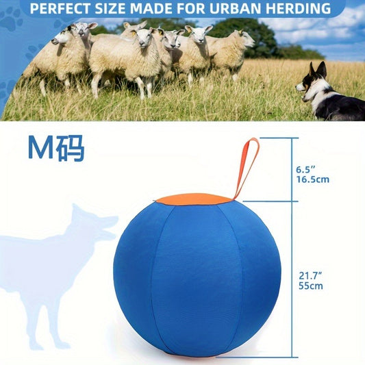 Horse Training Ball 21.7" Anti-Burst Silicone Grazing Ball with Cover & Hanging Belt for Horses Goats Dogs