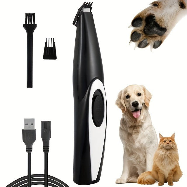 Pet Detail Trimmer Cordless USB Rechargeable – Ceramic Blade Precision Clipper for Dogs Cats Face Paws Ears Eyes Tail