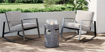 Propane Fire Pit Table 16-Inch Portable Outdoor Fire Table with Glass Windproof Cover, High-Power Patio Heater